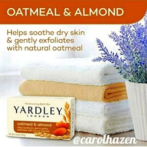 3 Bars Yardley of London Oatmeal & Almond Soap Sensitive Skin Luxury